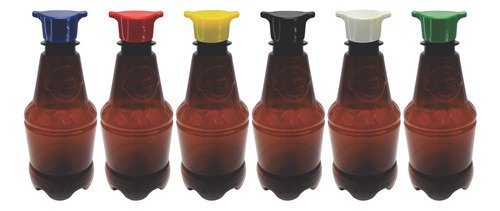 918 Frasco Plástico Âmbar Pet 300ml Com Tampa 2 Bico Gr2