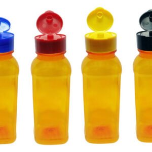 355 Frascos Plástico Laranja Pet 300ml Fliptop C/ Rosca Qua