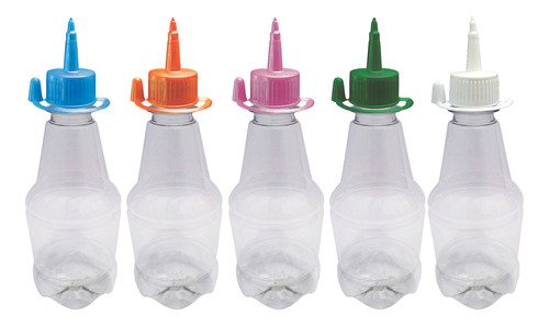 18 Frasco Plástico Cristal Pet 300ml C/ Bico Aplicador Gr2 - Imagem 2