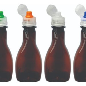 1323 Frasco Plástico Âmbar 200ml Pet Tampa Sport Fliptop Mol