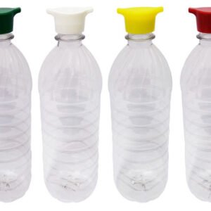 420 Frasco Plástico Cristal Pet 800ml Tampa Rosca 2 Bico Que