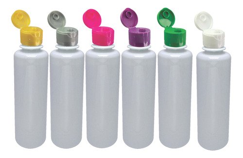 216 Frascos Plásticos Branco Pet 250ml C/ Tampa Fliptop Cos - Imagem 3