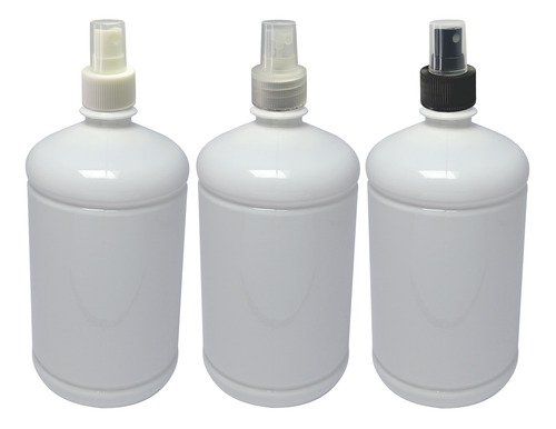 126 Frasco Plástico Branco Pet 1l Com Válvula Spray S Sab