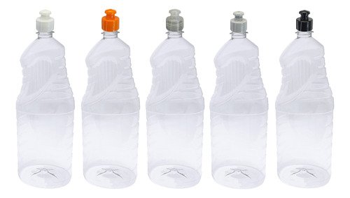 3 Frascos Plástico Cristal Pet De 2l Com Tampa Pushpull Ama