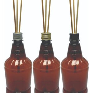 6 Frascos Plástico Âmbar 750ml Tampa Difusor Varetas Gr2