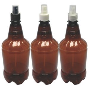 6 Frascos Plástico Âmbar Pet 750ml Válvula Spray S Gr2