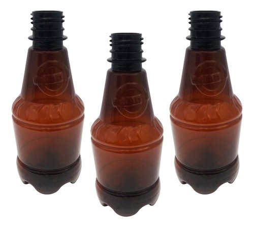 918 Frasco Plástico Âmbar Pet 300ml Com Tampa S Batoque Gr2 - Imagem 3