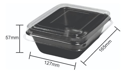 100 Bandeja Forneável Preta 500ml 137x100mm Galvanotek G206 - Imagem 5