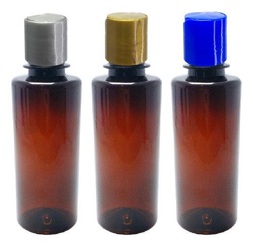 226 Frascos Plástico Ambar Pet 200ml C/ Tampa Disktop Cos - Imagem 4