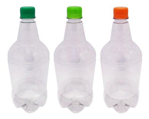 360 Frasco Plástico Cristal Pet 1l Com Tampa Rosca Lacre Gr2 - Imagem 2