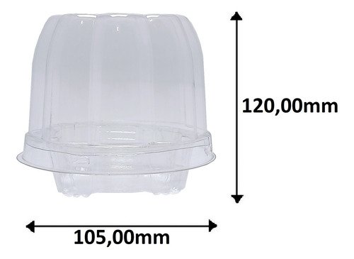 600 Termoformado Cristal 75x100mm Cup Cake Galvanotek G685 - Imagem 2