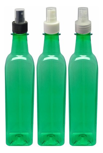 126 Frascos Plástico Verde Pet 500ml Válvula Spray S Aze