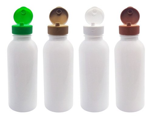 132 Frascos Plástico Branco Pet 400ml Batoque Fliptop Det - Imagem 2