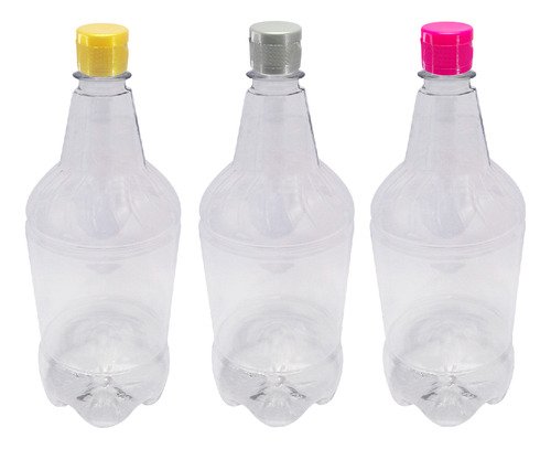 48 Frascos Plásticos Cristal Pet 1l Batoque Fliptop Gr2 - Imagem 4