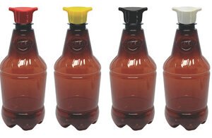 565 Frascos Plástico Âmbar Pet 500ml Tampa Rosca 2 Bico Gr2