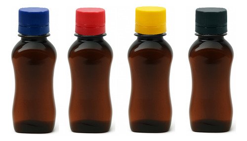 2541 Frasco Plástico Ambar Pet 120ml Tampa Rosca Lacre Cat