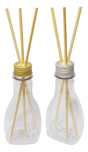 1323 Frasco Plástico Cristal 200ml Tampa Difusor Varetas Mol
