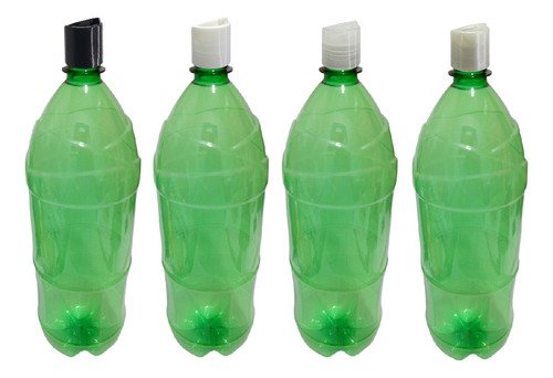 2 Frasco Plástico Verde Pet 2l Com Tampa Disktop Ref