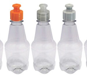 64 Frasco Plástico Cristal Pet 300ml Com Tampa Pushpull Gr2