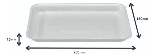 48 Bandeja Rasa Branca Isopo 235x180x15mm Bom Apetite Br03 - Imagem 3