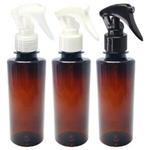 21 Frasco Plástico Ambar Pet 200ml Válv Mini Gatilho Cos