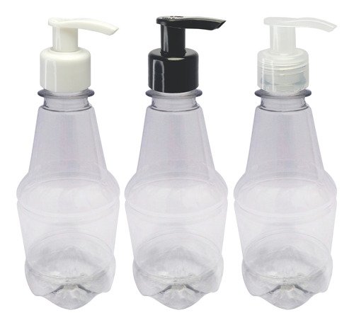 130 Frasco Plástico Cristal 300ml Válvula Bico Pato S Gr2