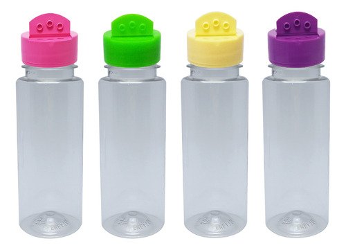 28 Frascos Plástico Cristal Pet 200ml Tempero Fliptop Con - Imagem 3