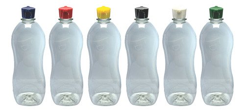 170 Frasco Plástico Cristal Pet 750ml Tampa Rosca 2 Bico Cat - Imagem 2