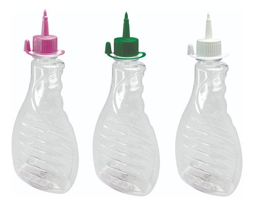 200 Frascos Plástico Cristal Pet 500ml C/ Bico Aplicador Bor - Imagem 2