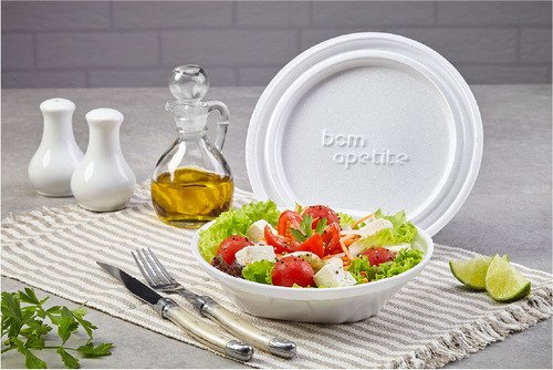 70 Marmitex Branca Isopor 188x40mm 500ml Bom Apetite Bm550q - Imagem 3