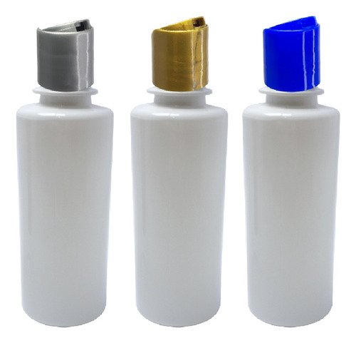 28 Frascos Plástico Branco Pet 200ml C/ Tampa Disktop Cos - Imagem 3