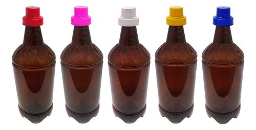 24 Frascos Plástico Ambar Pet 2l Tampa Dosadora 30ml Gr2