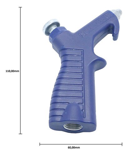 1 Bico De Sopro Limpeza Bs02 Conexão 1/4 Tubo Espiral 5m 8mm - Imagem 7