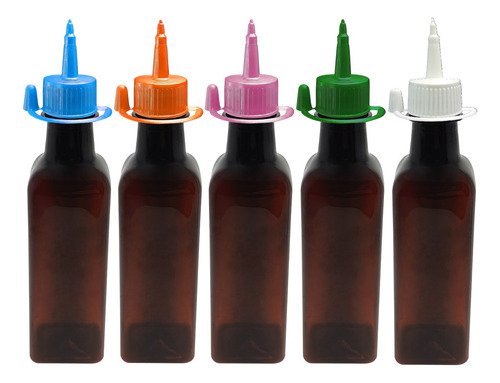 211 Frasco Plástico Âmbar Pet 250ml C/ Bico Aplicador Aze - Imagem 2