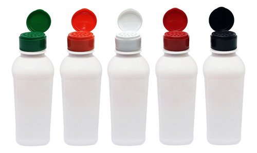 791 Frascos Plástico Branco Pet 500ml Tampa Peneira Qua