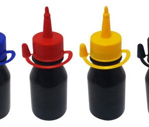 1624 Frascos Plásticos Âmbar Pet 60ml Tampa Bico Aplicador