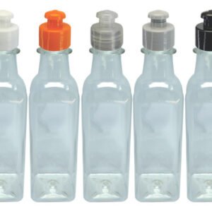 27 Frasco Plástico Cristal Pet 250ml Com Tampa Pushpull Aze