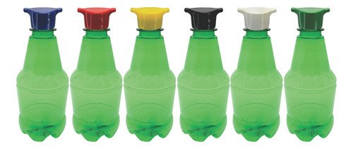 306 Frasco Plástico Verde Pet 300ml Com Tampa 2 Bico Gr2