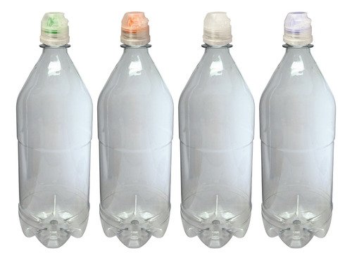 364 Frascos Plástico Cristal Pet 1l Tampa Sport Fliptop Agu - Imagem 2