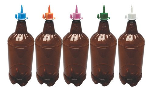 132 Frascos Plástico Âmbar Pet 2l C/ Bico Aplicador Gr2 - Imagem 2