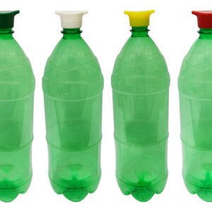 168 Frasco Plástico Verde Pet 2l Com Tampa Rosca 2 Bico Ref