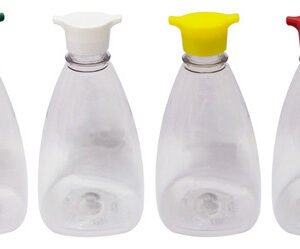 588 Frasco Plástico Cristal Pet 500ml Tampa Rosca 2 Bico Pir