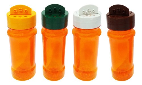 1755 Frasco Plástico Laranjado Pet 120ml Tempero Fliptop Con - Imagem 3