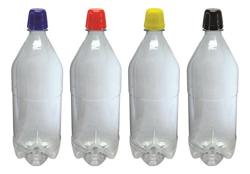 51 Frascos Plástico Cristal Pet 1l Tampa Dosadora 20ml Agu