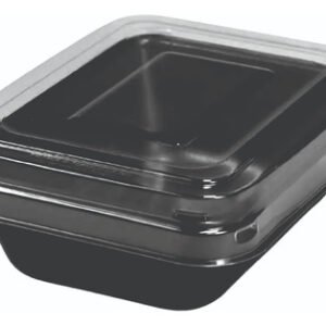 100 Bandeja Forneável Preta 500ml 137x100mm Galvanotek G206
