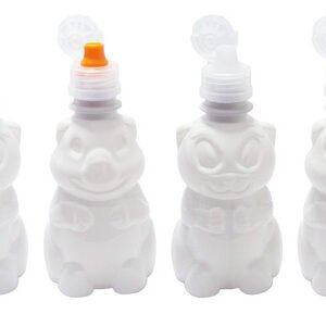 144 Frasco Plástico Branco Pet 300ml Squeeze Infantil Sport