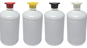 360 Frasco Plástico Branco Pet 1l Com Tampa Rosca 2 Bico Sab