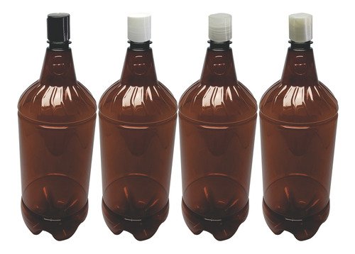 132 Frascos Plástico Âmbar Pet 2l Com Tampa Disktop Gr2 - Imagem 2