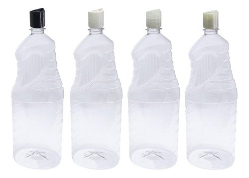 3 Frascos Plástico Cristal Pet De 2l Com Tampa Disktop Ama