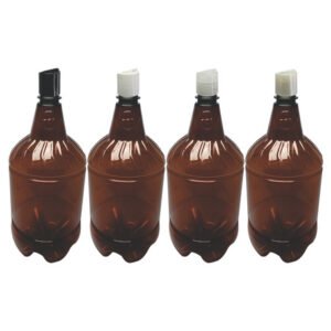 62 Frascos Plástico Âmbar Pet 1,5l Com Tampa Disktop Gr2